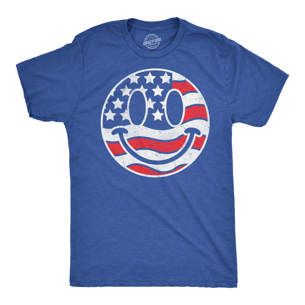 American Flag Smile Men's T Shirt