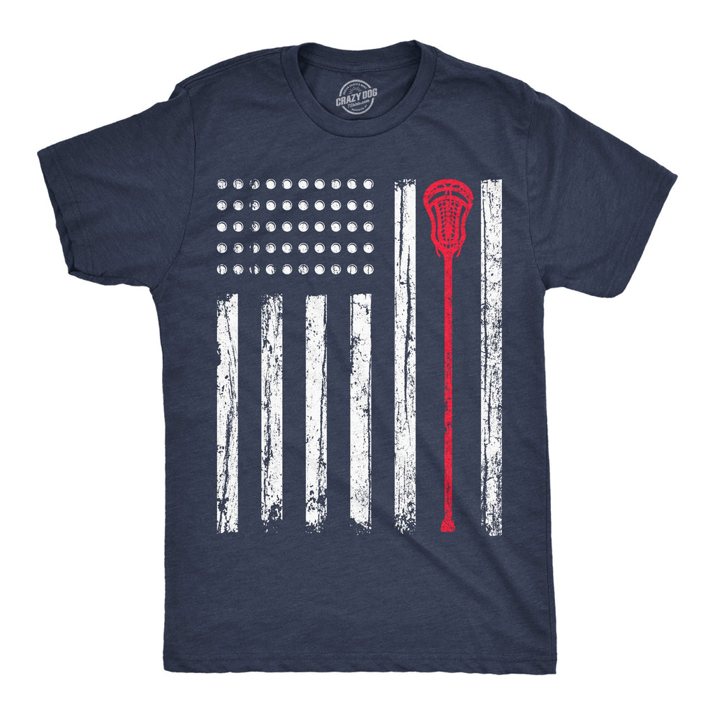 Lacrosse Flag Men's T Shirt