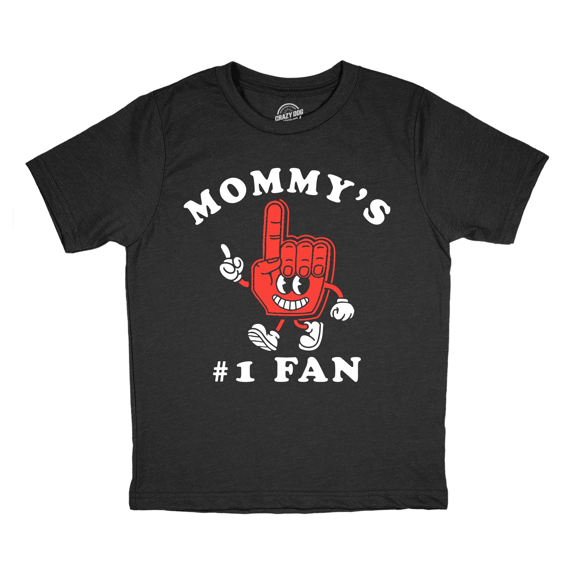 Mommys Number 1 Fan Youth T Shirt