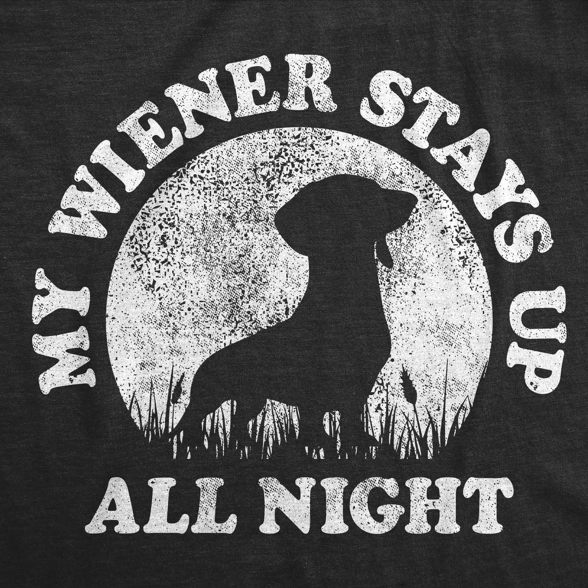 My Wiener Stays Up All Night Men's T Shirt