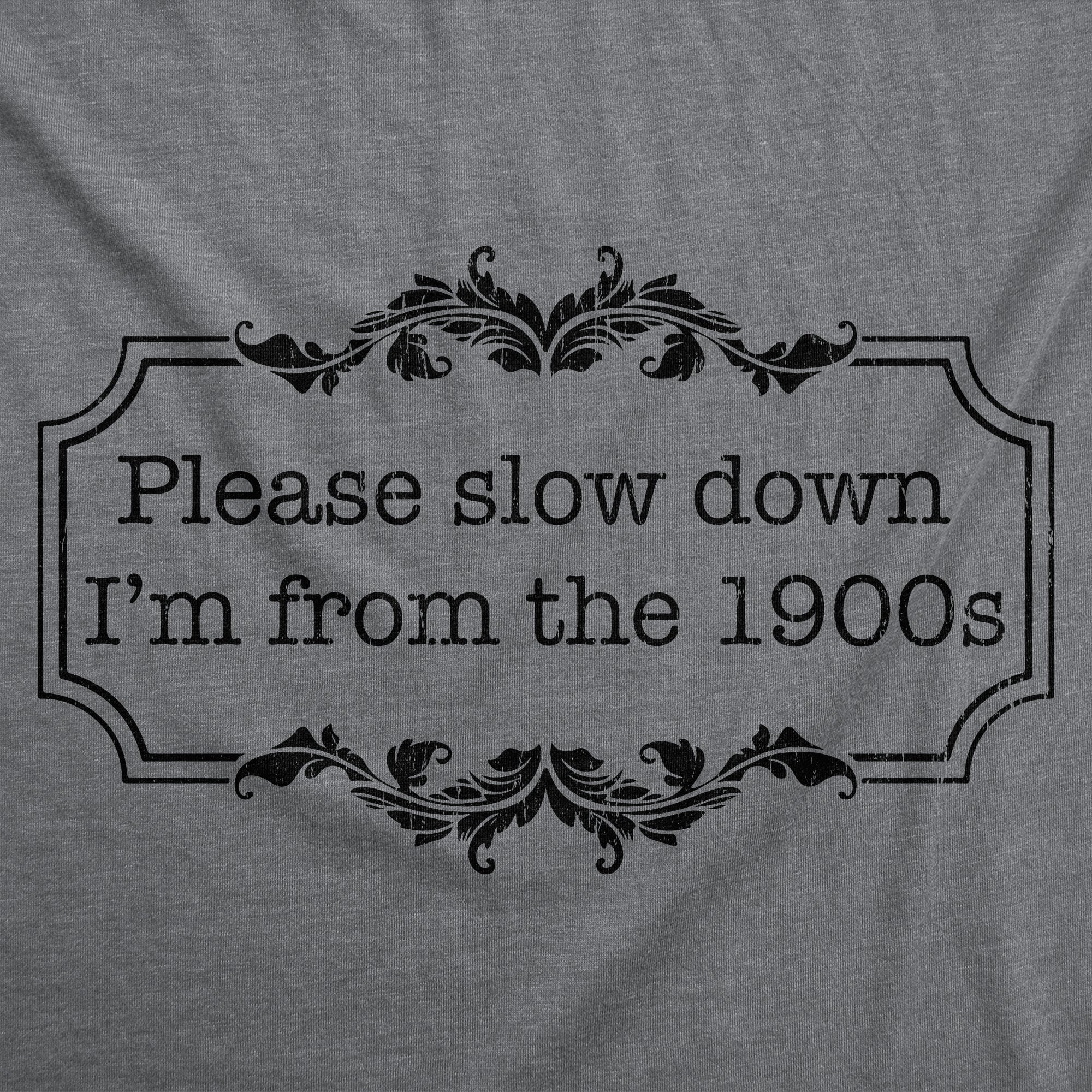 Please Slow Down Im From The 1900s Men's T Shirt