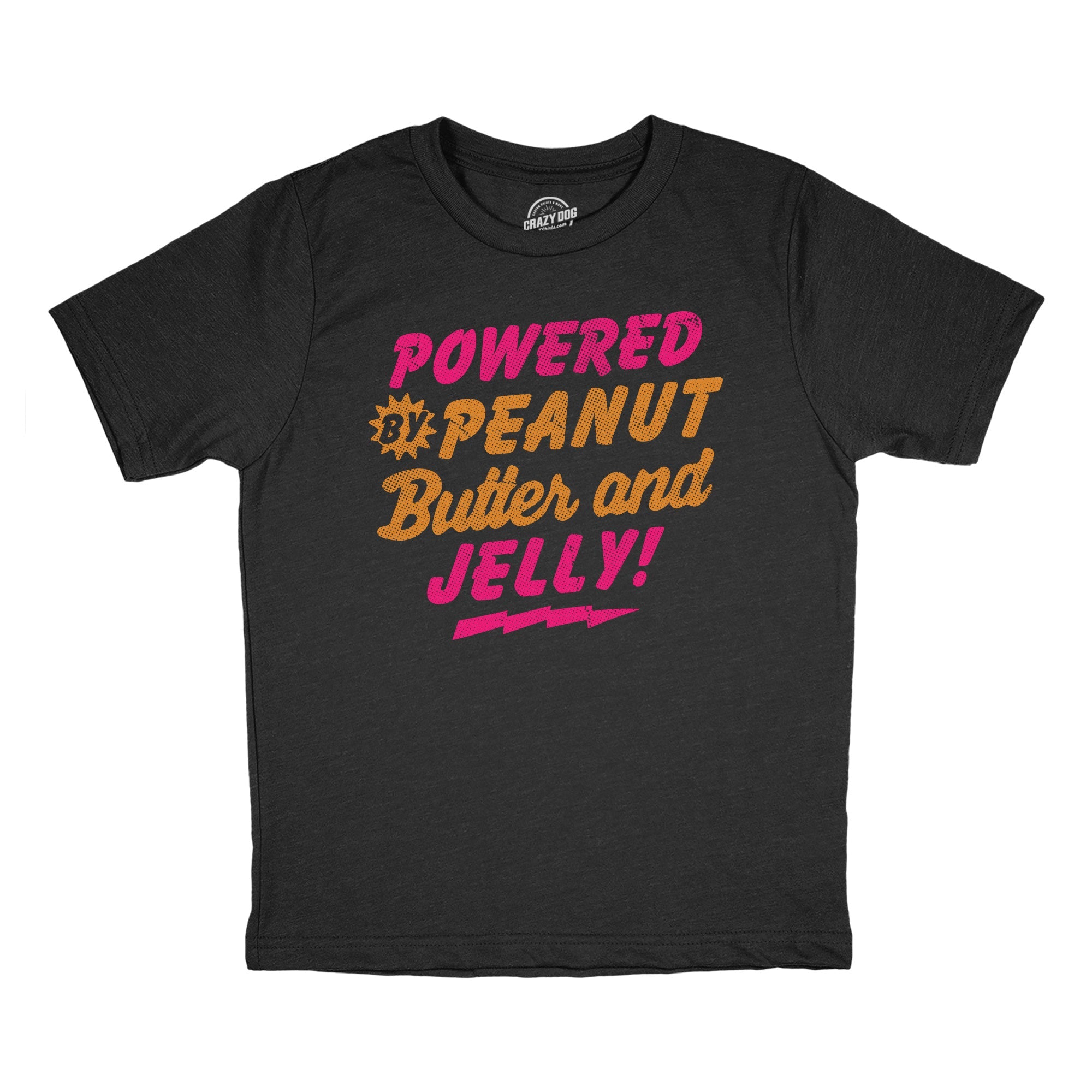 Powered By Peanut Butter And Jelly Youth T Shirt