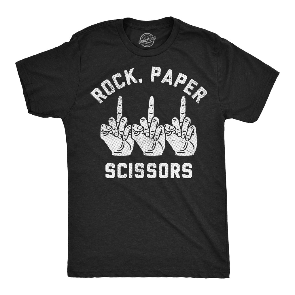 Rock Paper Scissors Middle Finger Men's T Shirt