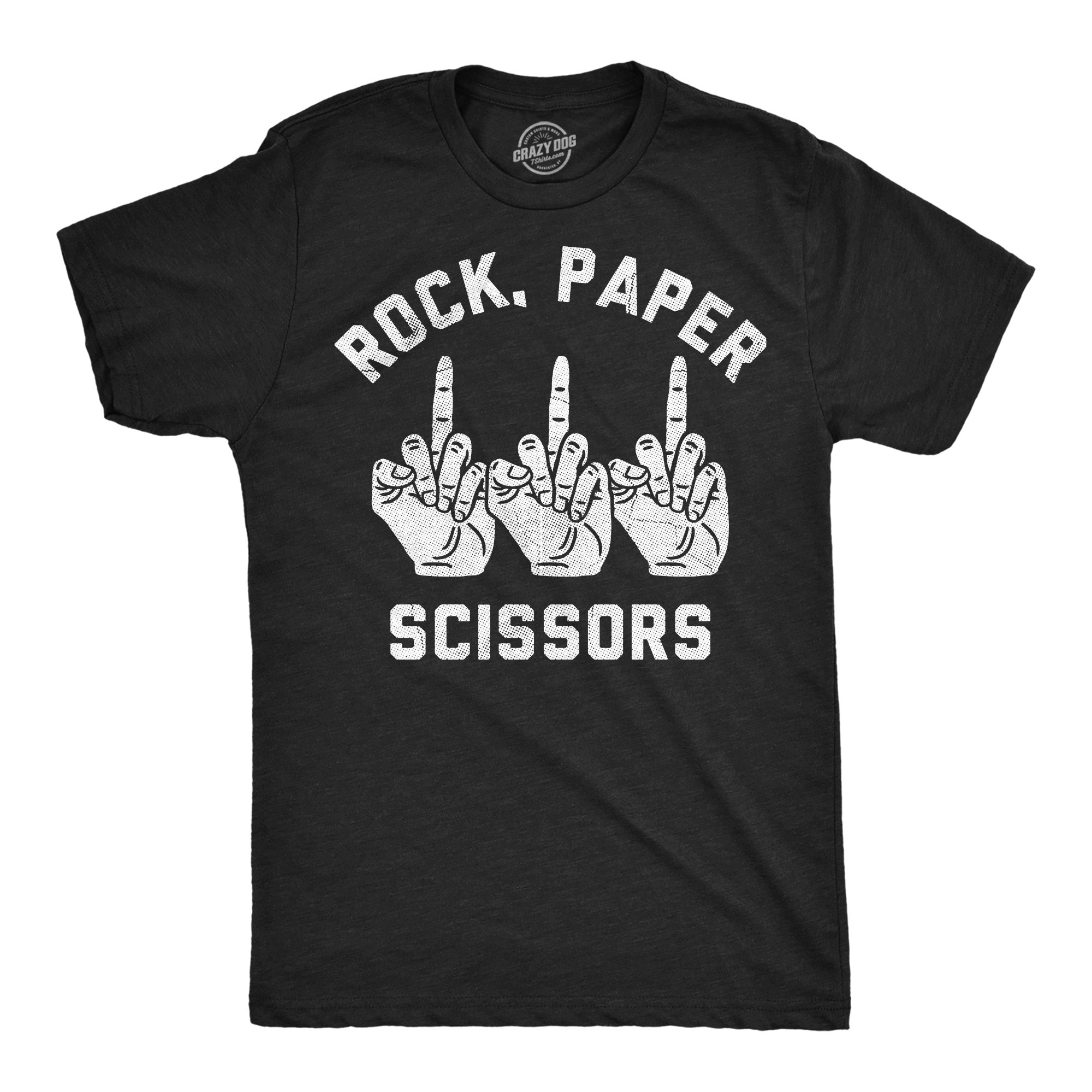Rock Paper Scissors Middle Finger Men's T Shirt