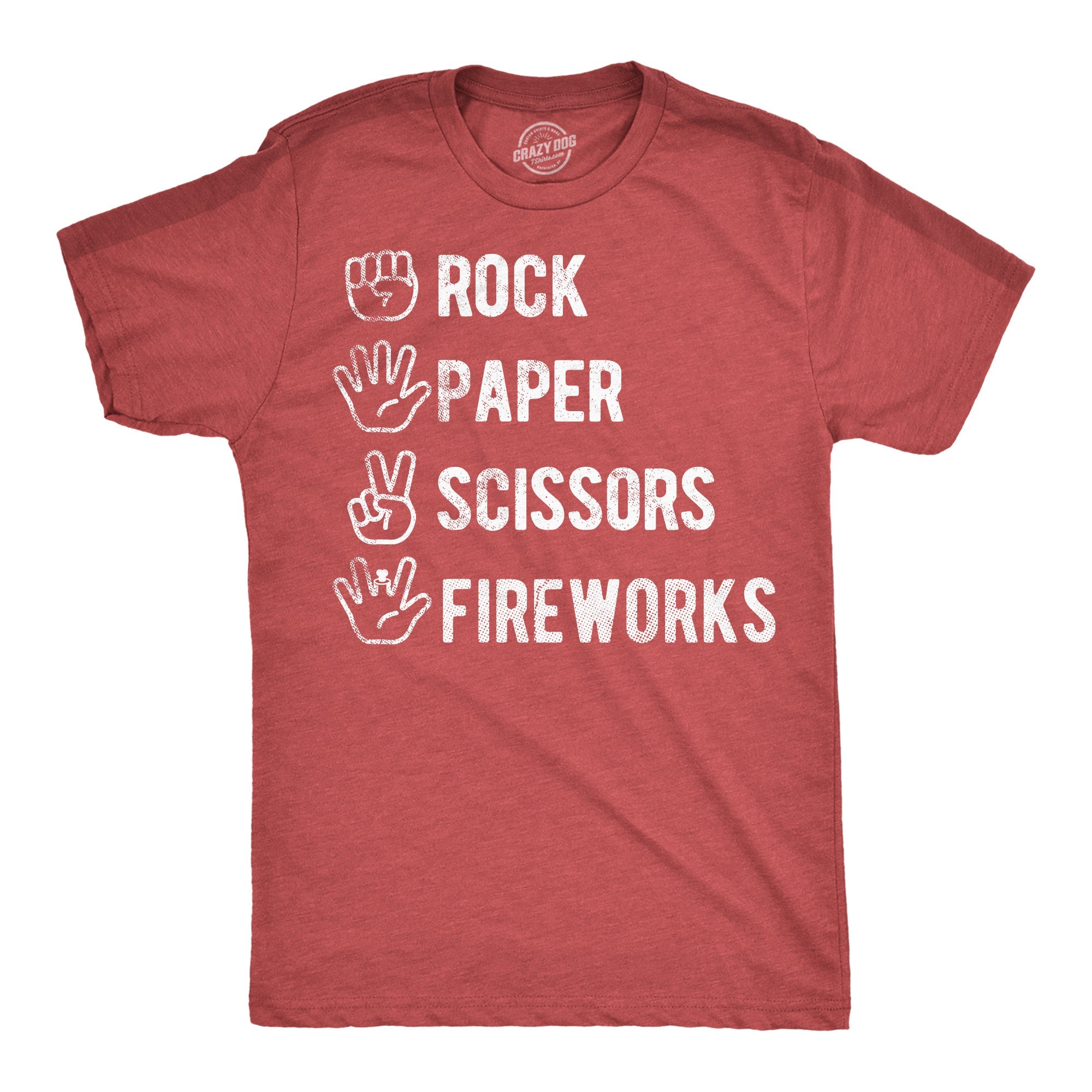 Rock Paper Scissors Fireworks Men's T Shirt