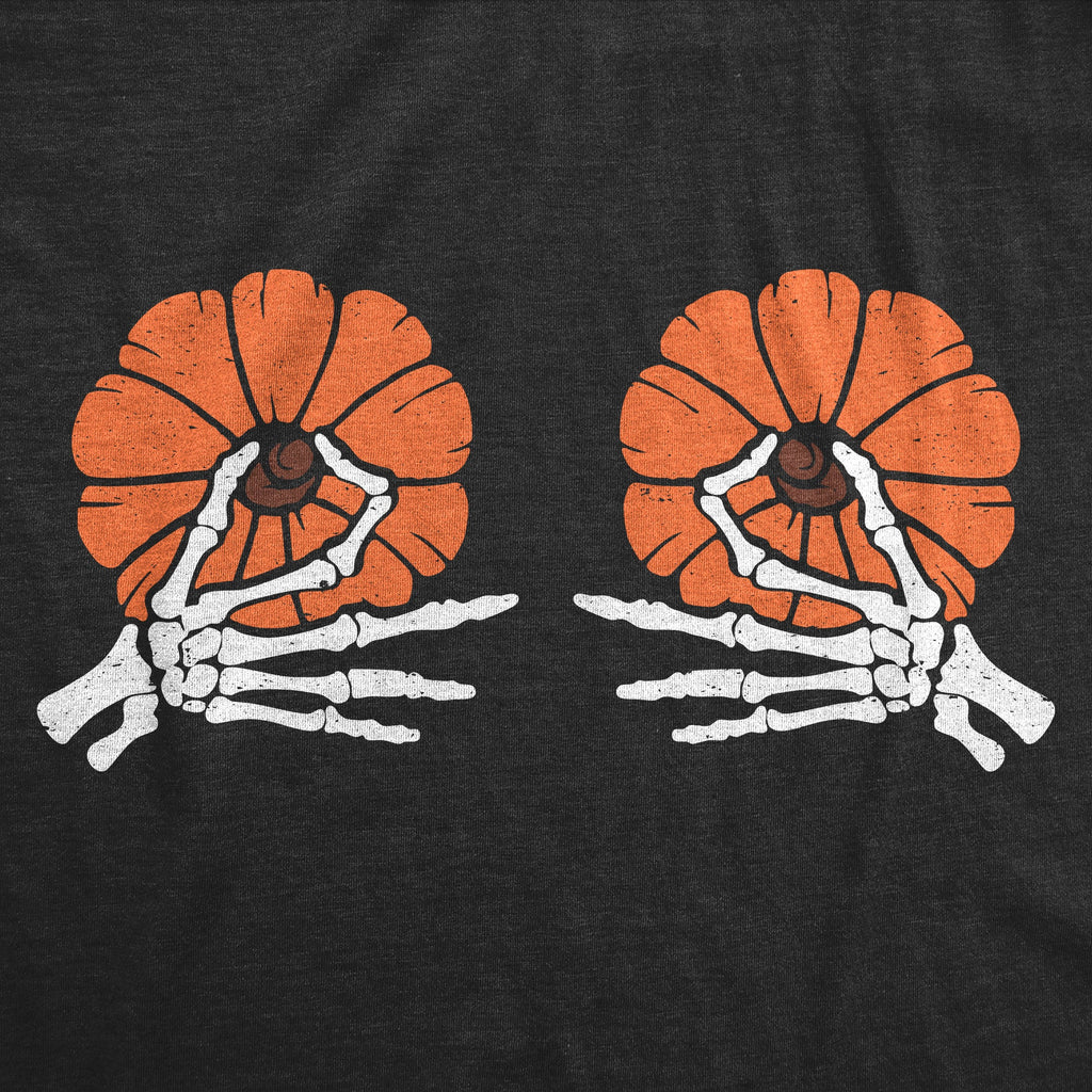 Skeleton Pinch Pumpkin Tits Crew Neck Sweatshirt