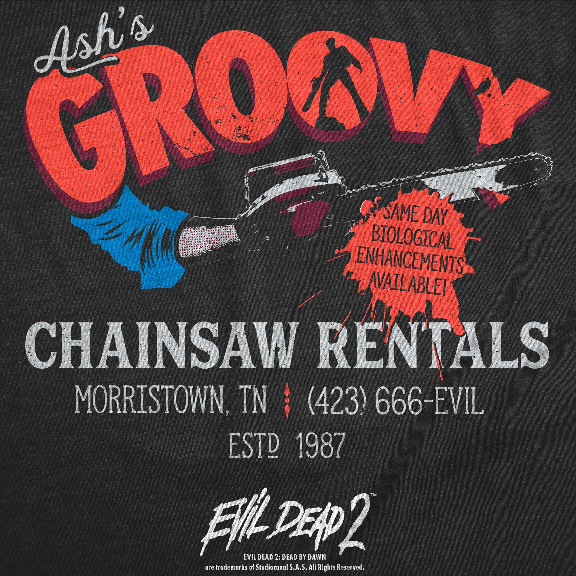Ashs Groovy Chainsaw Rentals Women's T Shirt