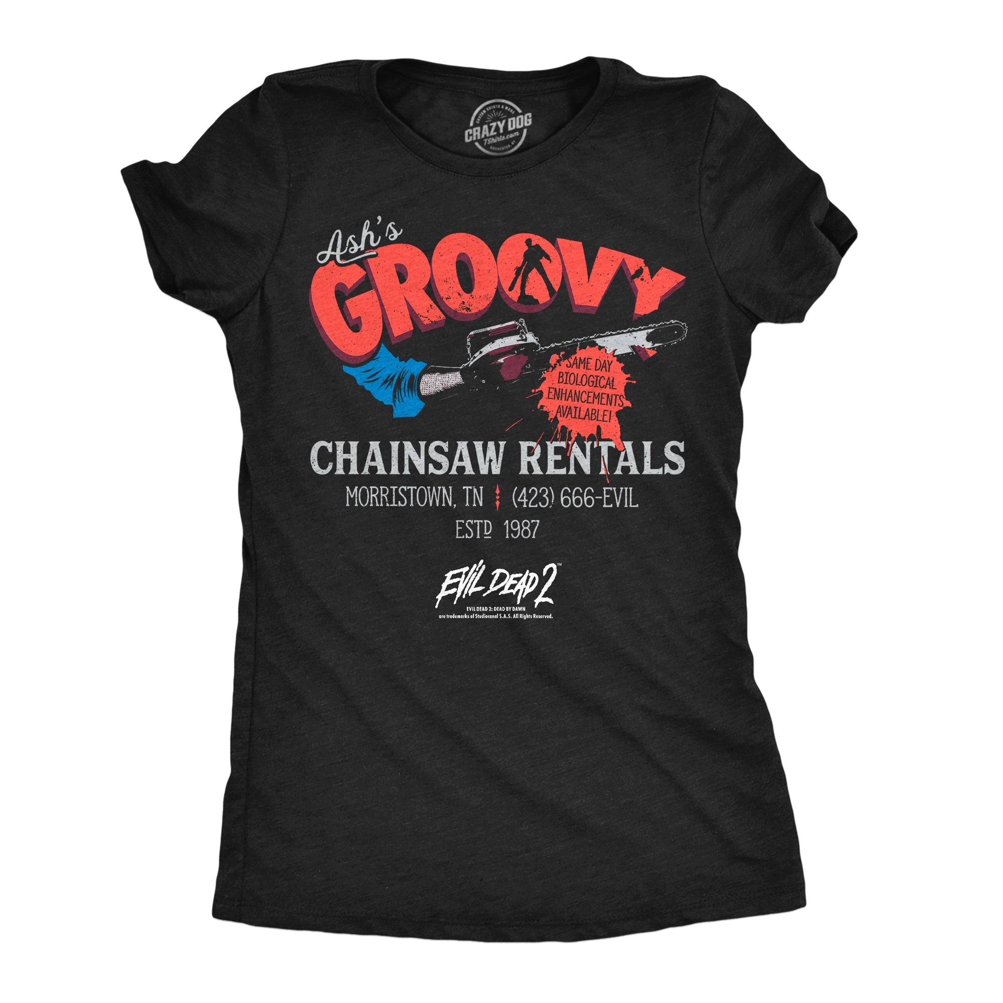 Ashs Groovy Chainsaw Rentals Women's T Shirt