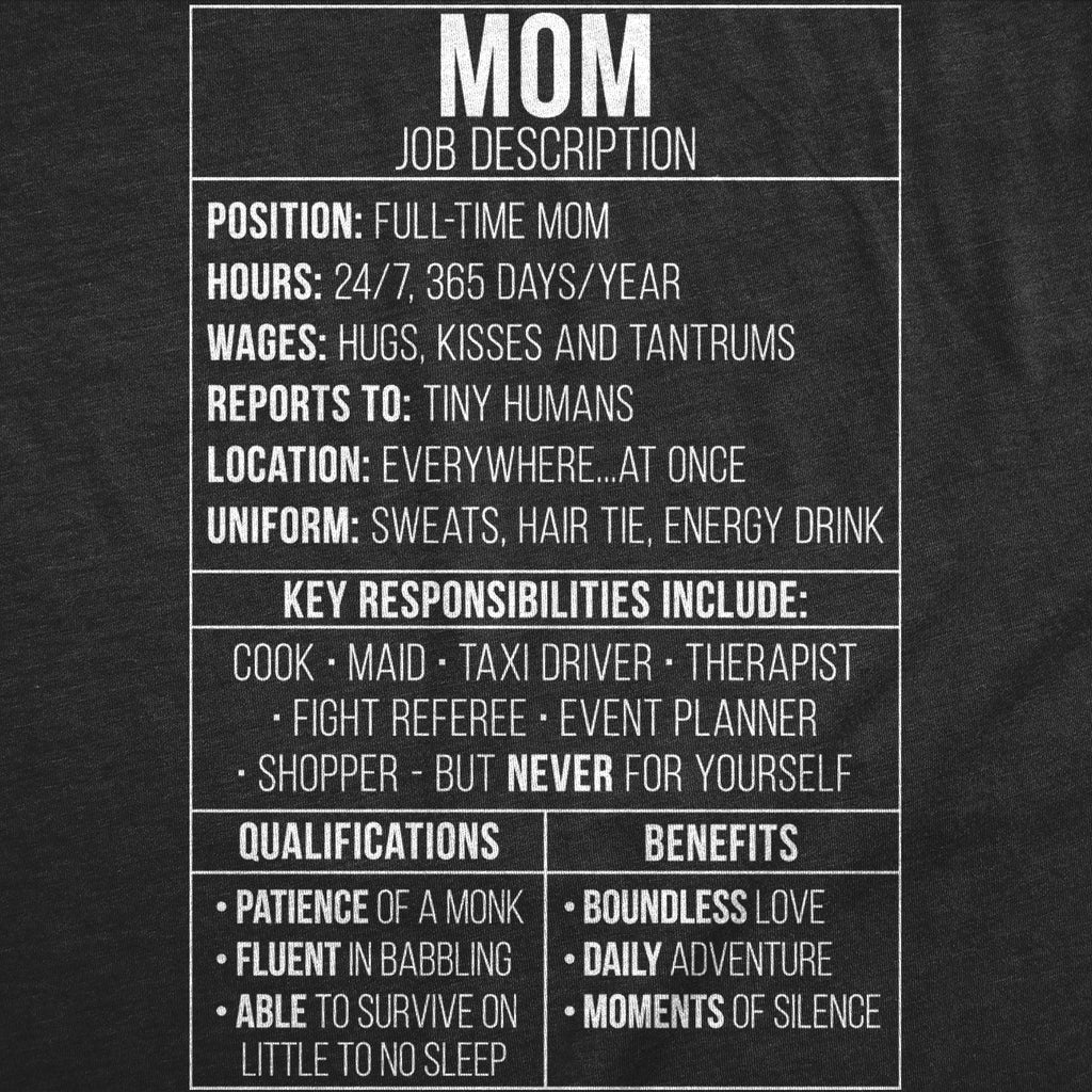 Mom Job Description Women's T Shirt