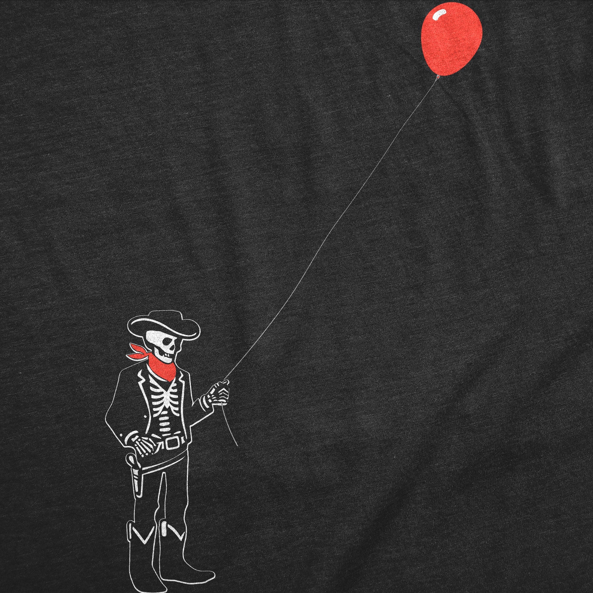 Cowboy Skeleton Balloon Men's T Shirt