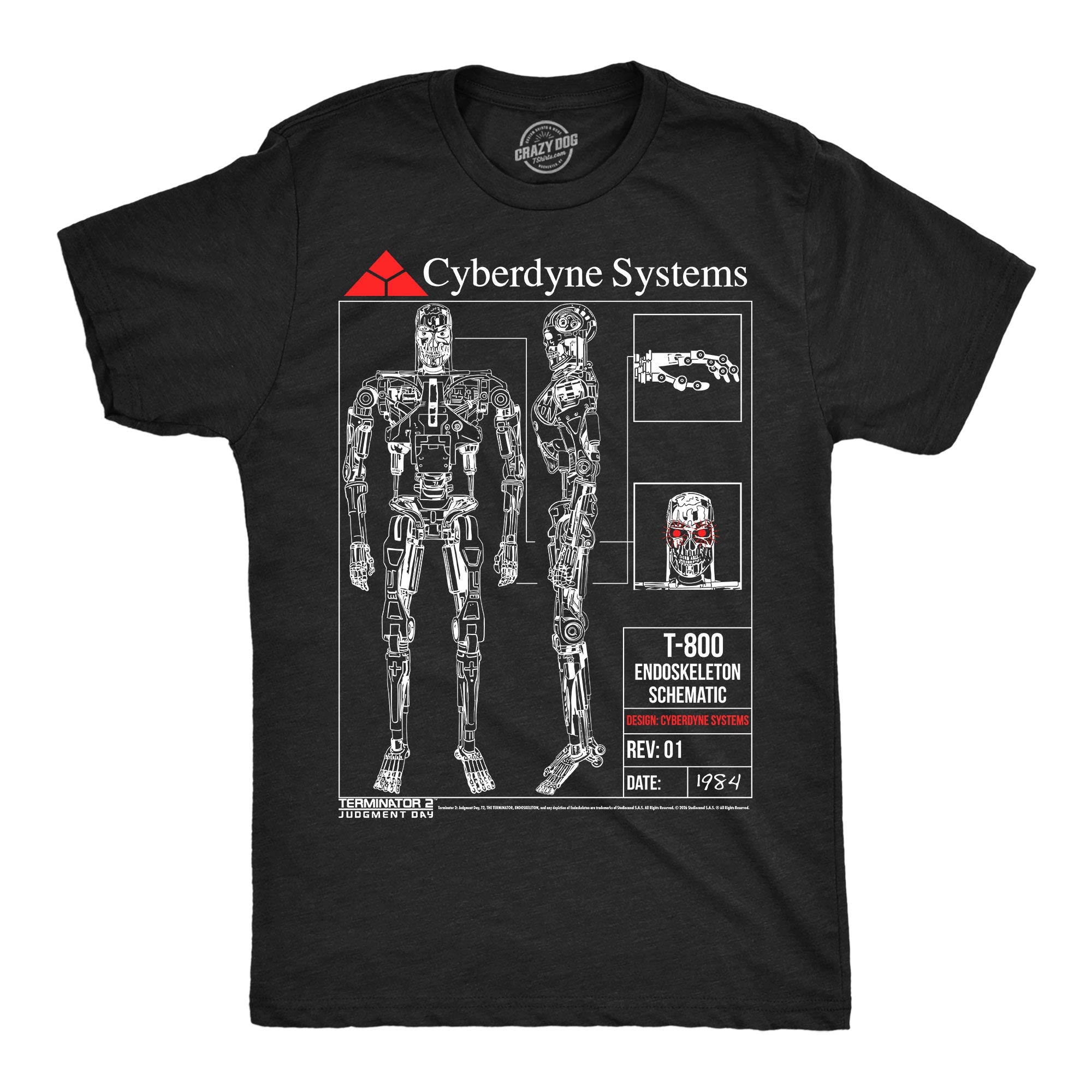 T 800 Endoskeleton Schematics Men's T Shirt