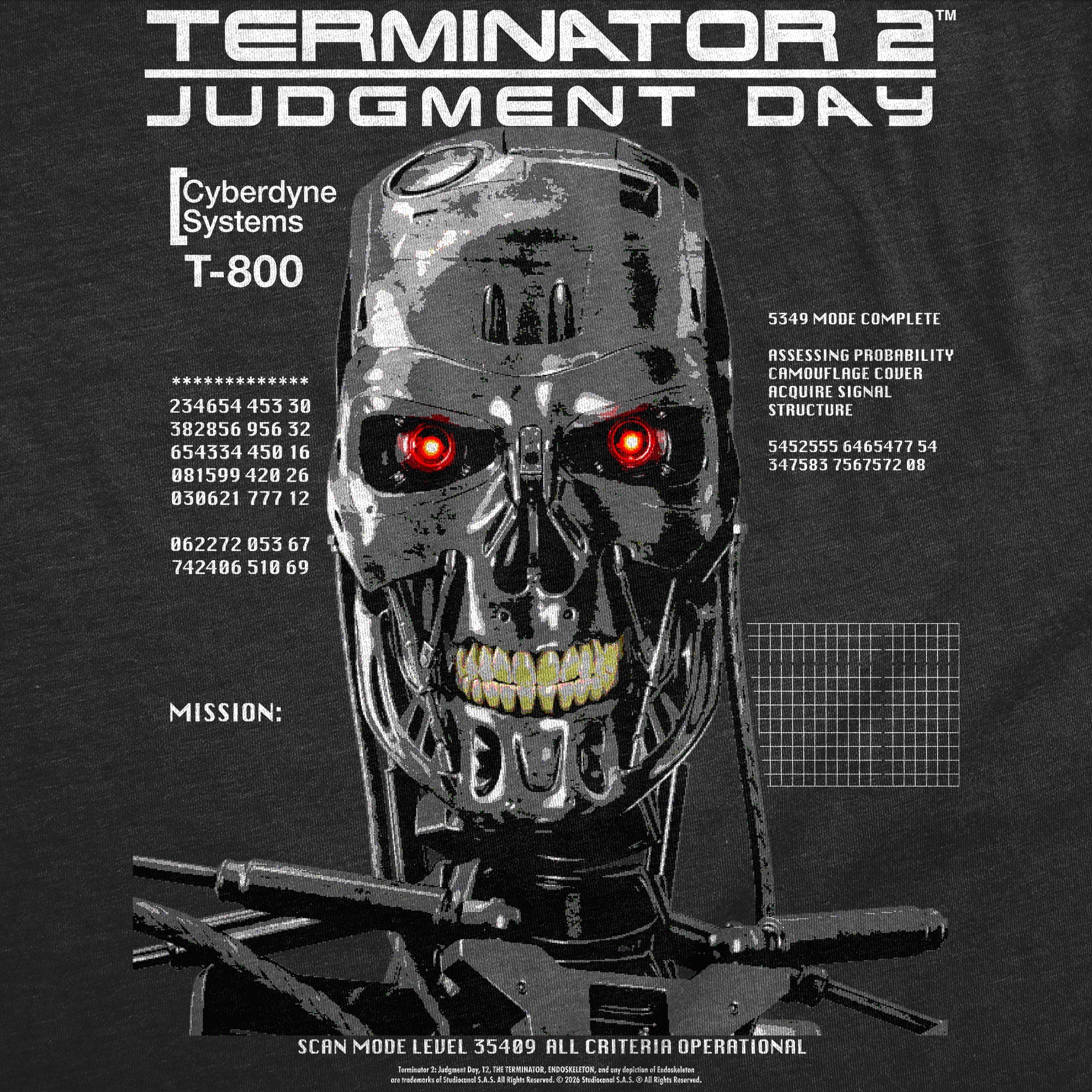 T 800 Endo Skull Men's T Shirt