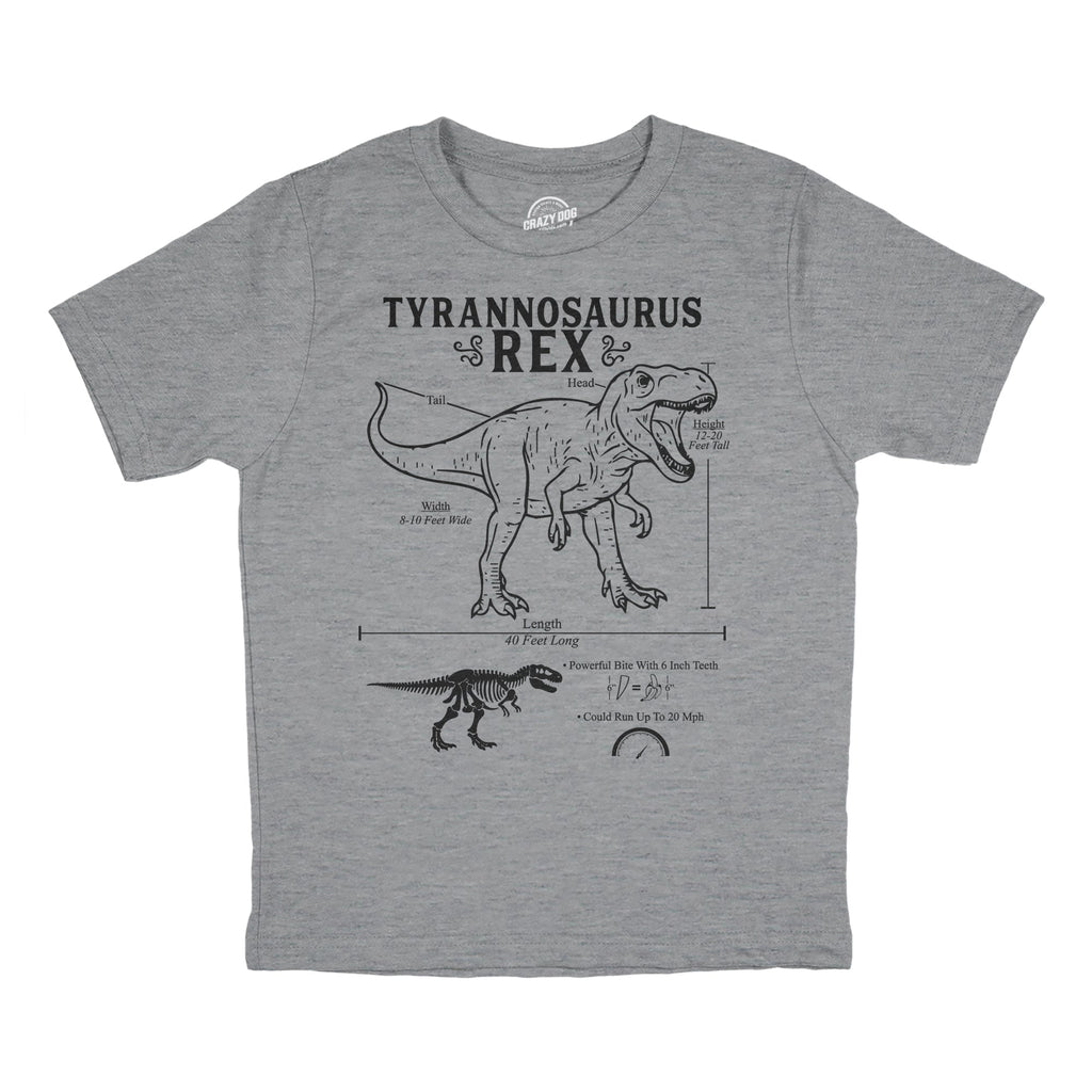 Tyrannosaurus Rex Infographic Youth T Shirt