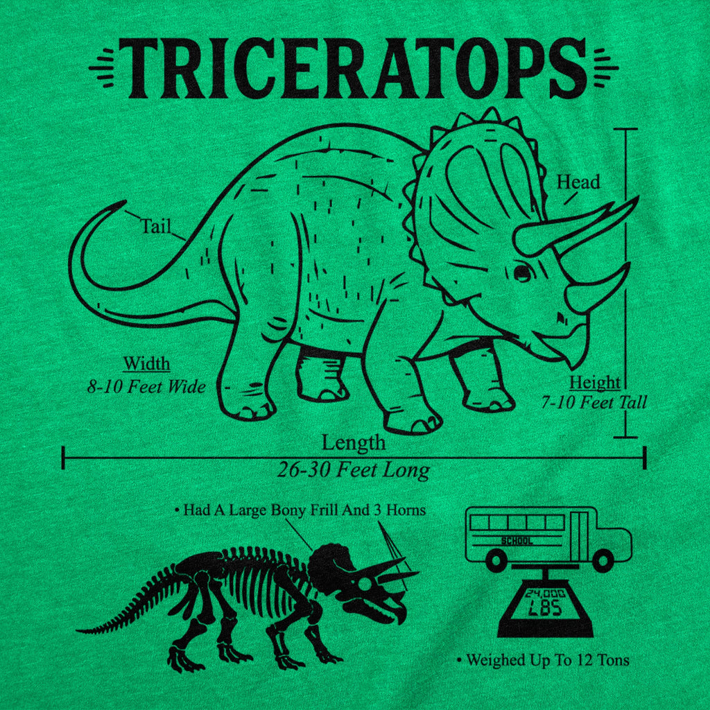 Triceratops Infographic Men's T Shirt