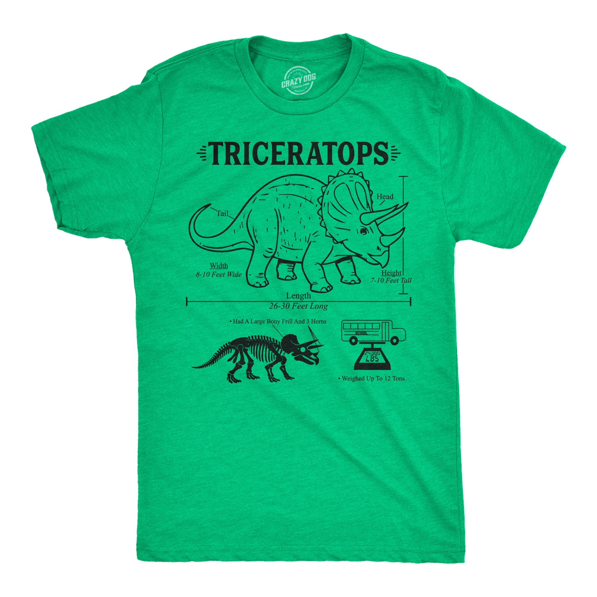 Triceratops Infographic Men's T Shirt