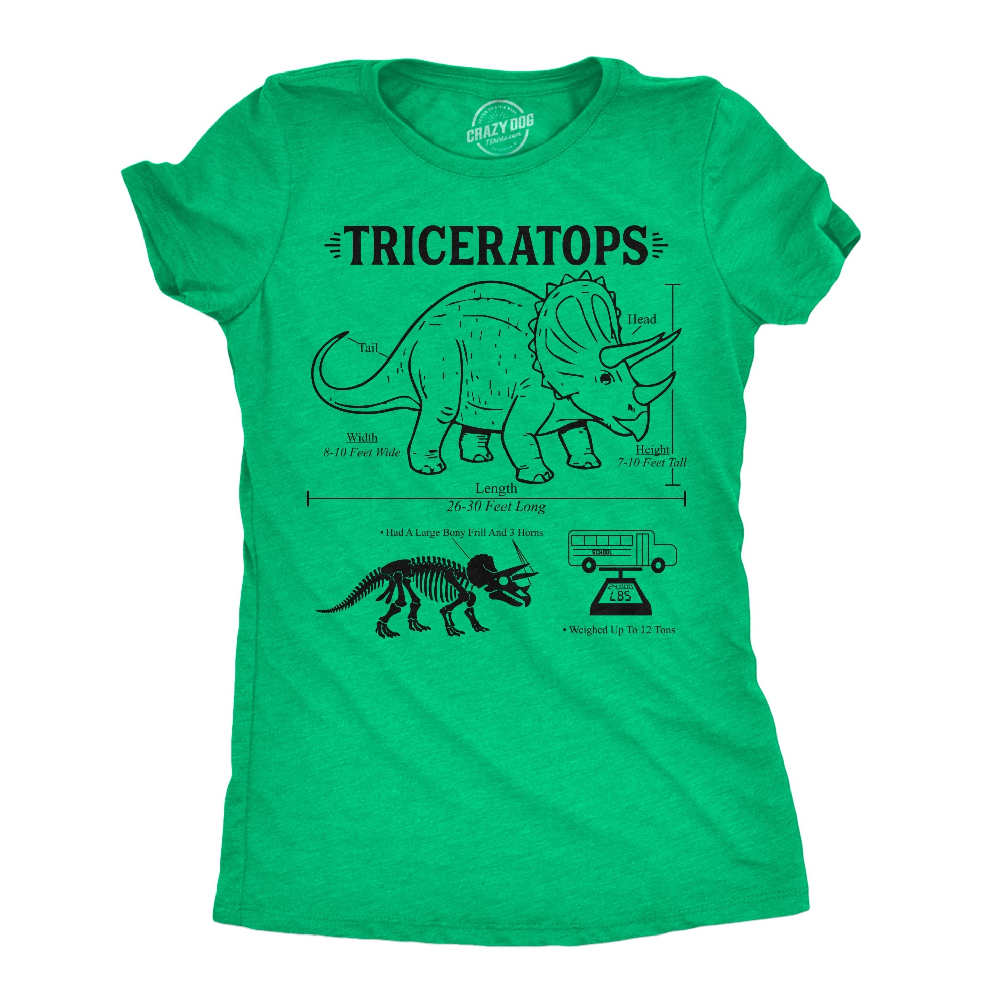 Triceratops Infographic Women's T Shirt