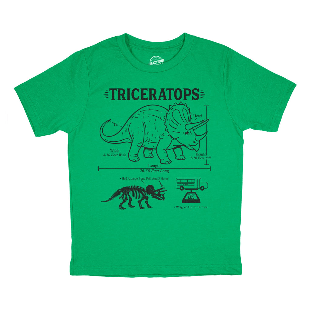 Triceratops Infographic Youth T Shirt