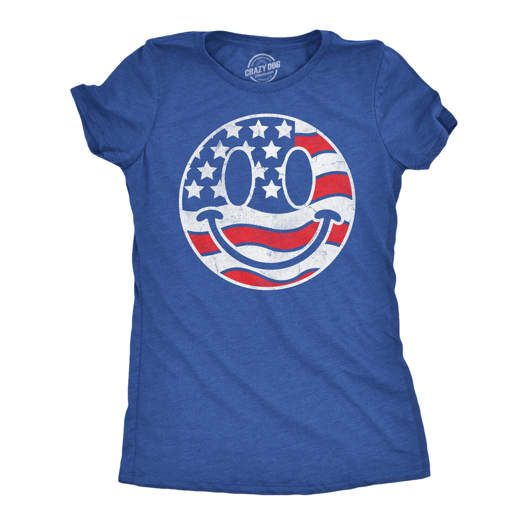 American Flag Smile Women's T Shirt