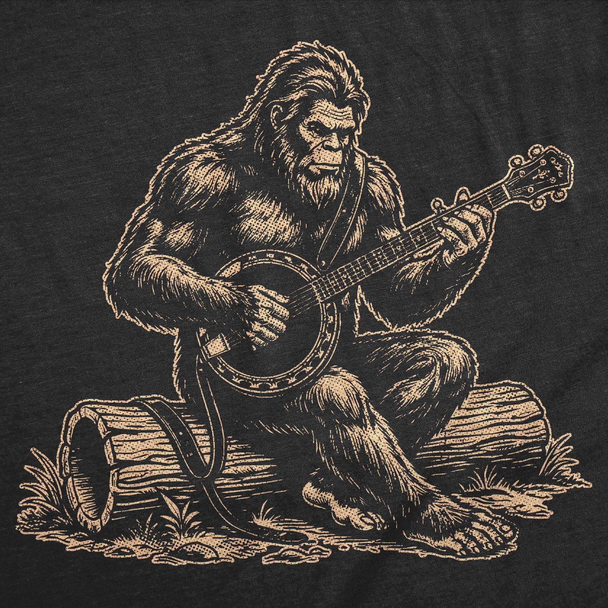 Banjo Bigfoot Men's T Shirt