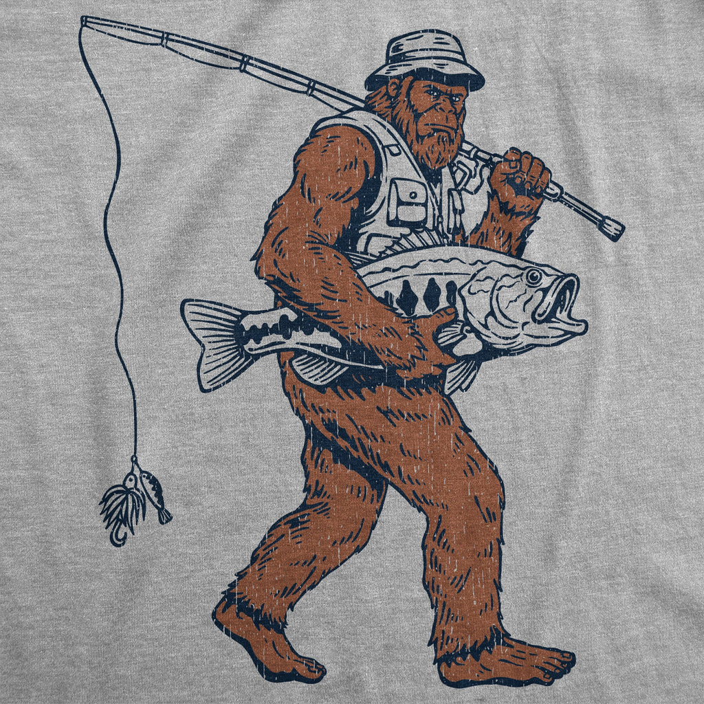 Bigfoot Fishing Men's T Shirt