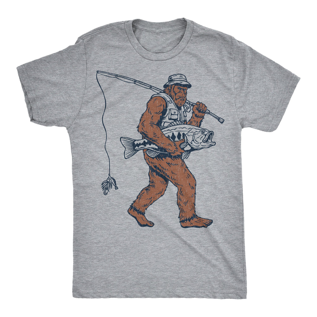 Bigfoot Fishing Men's T Shirt