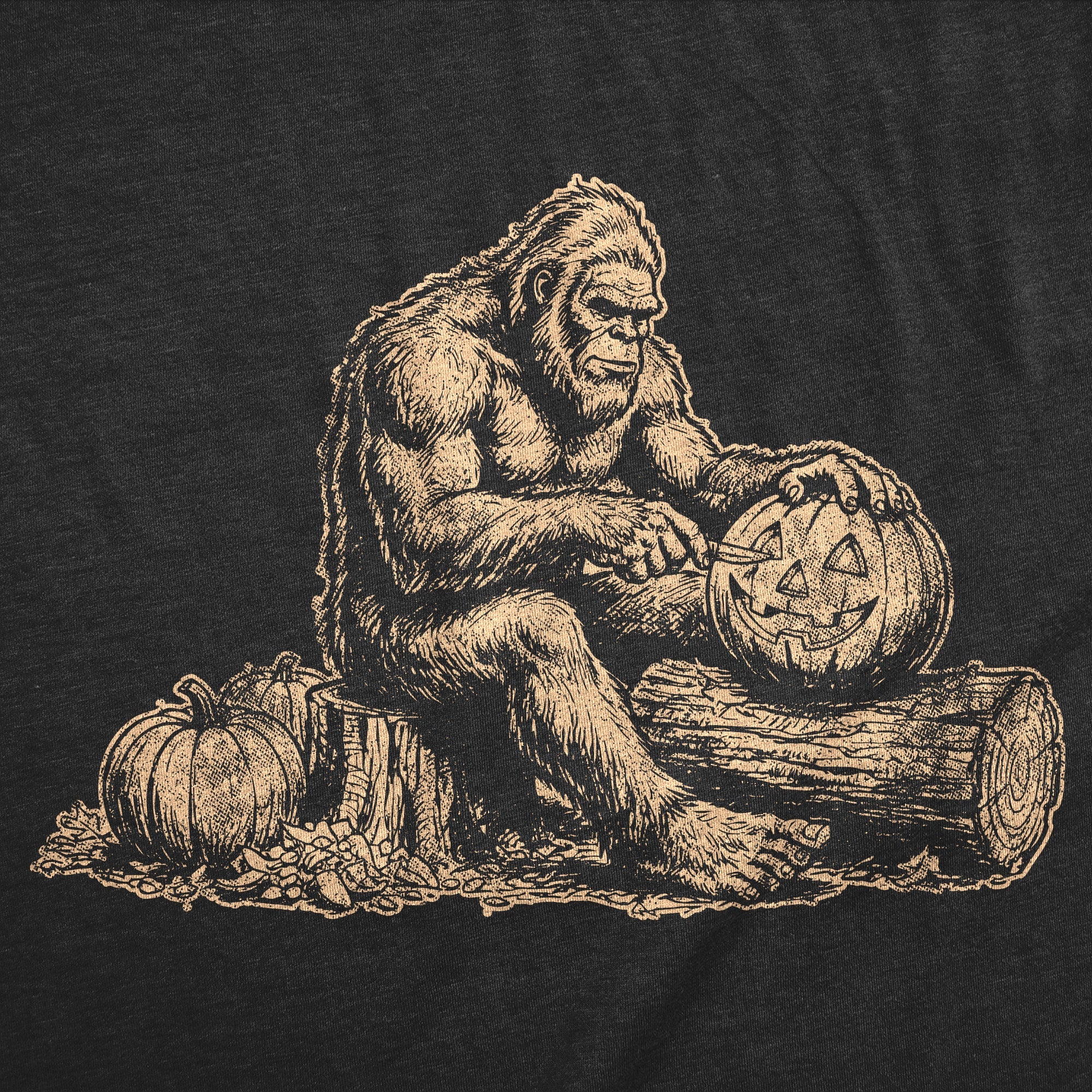 Bigfoot Pumpkin Men's T Shirt
