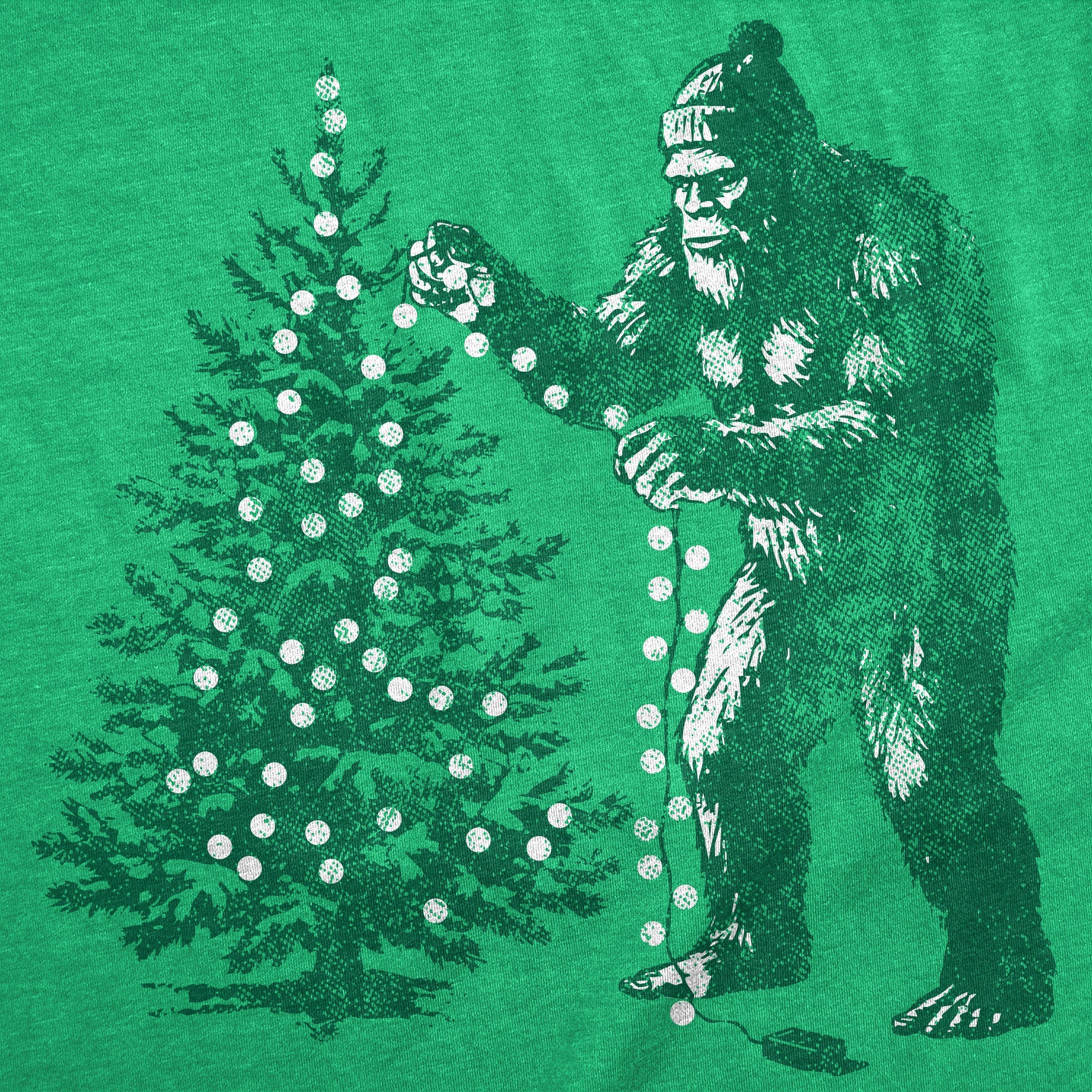 Bigfoot Christmas Tree Men's T Shirt