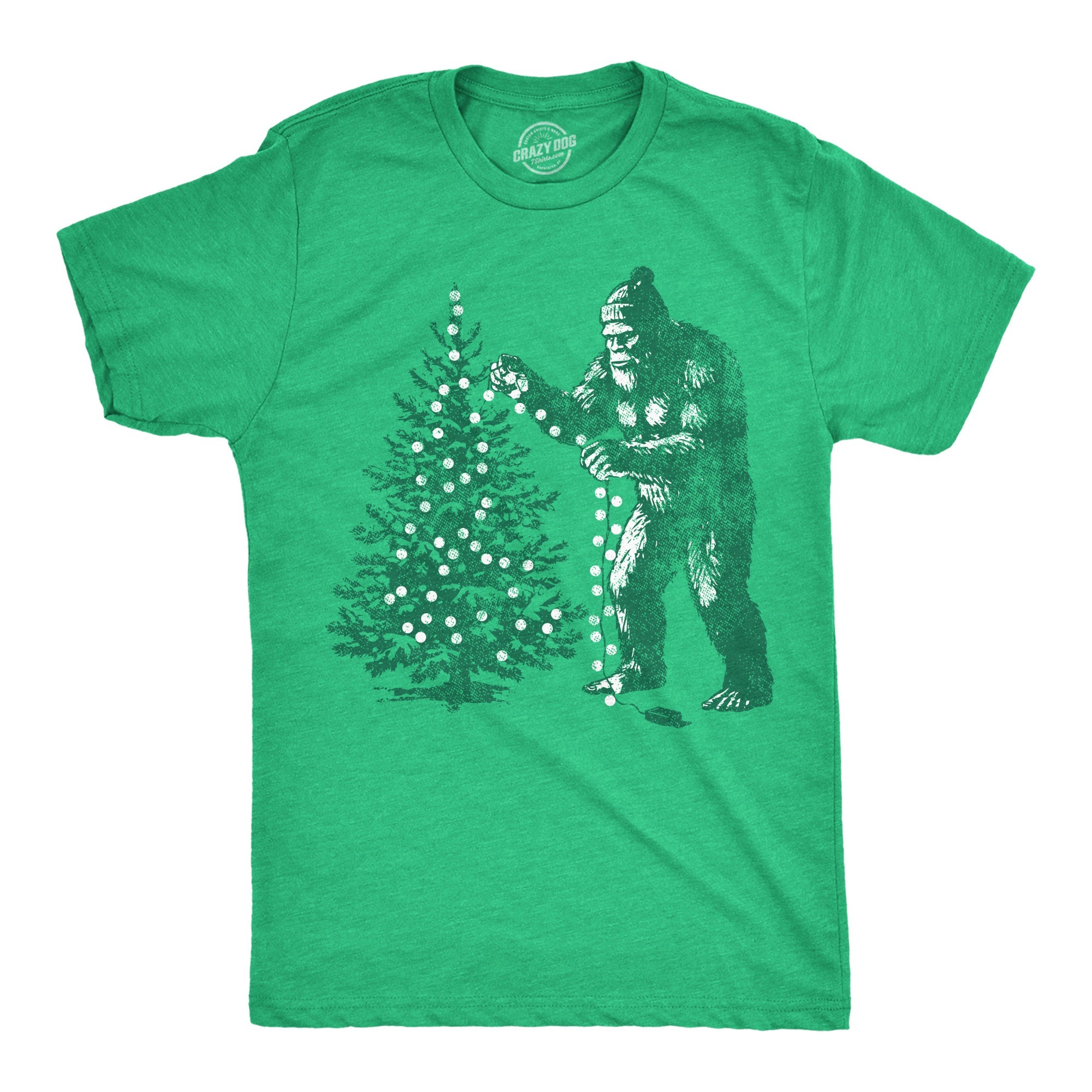 Bigfoot Christmas Tree Men's T Shirt