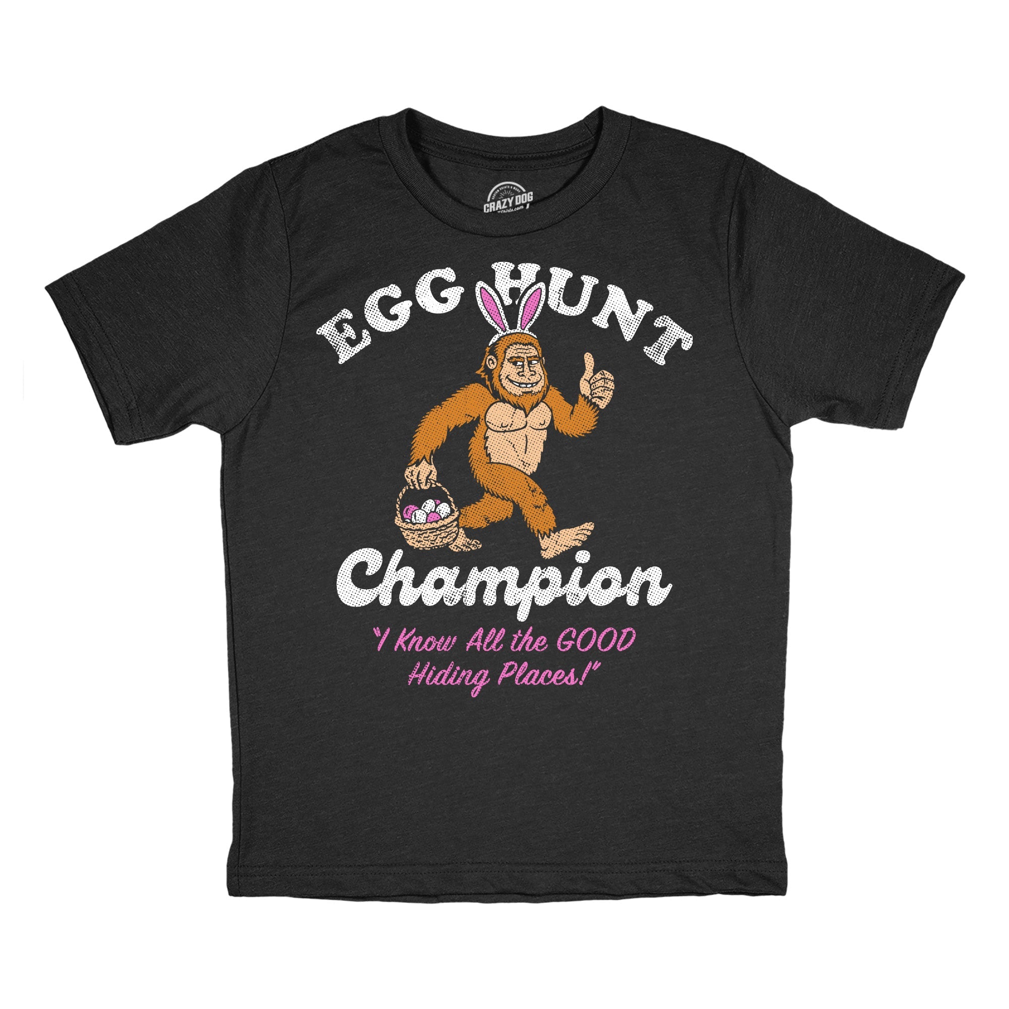 Egg Hunt Champion Bigfoot Youth T Shirt