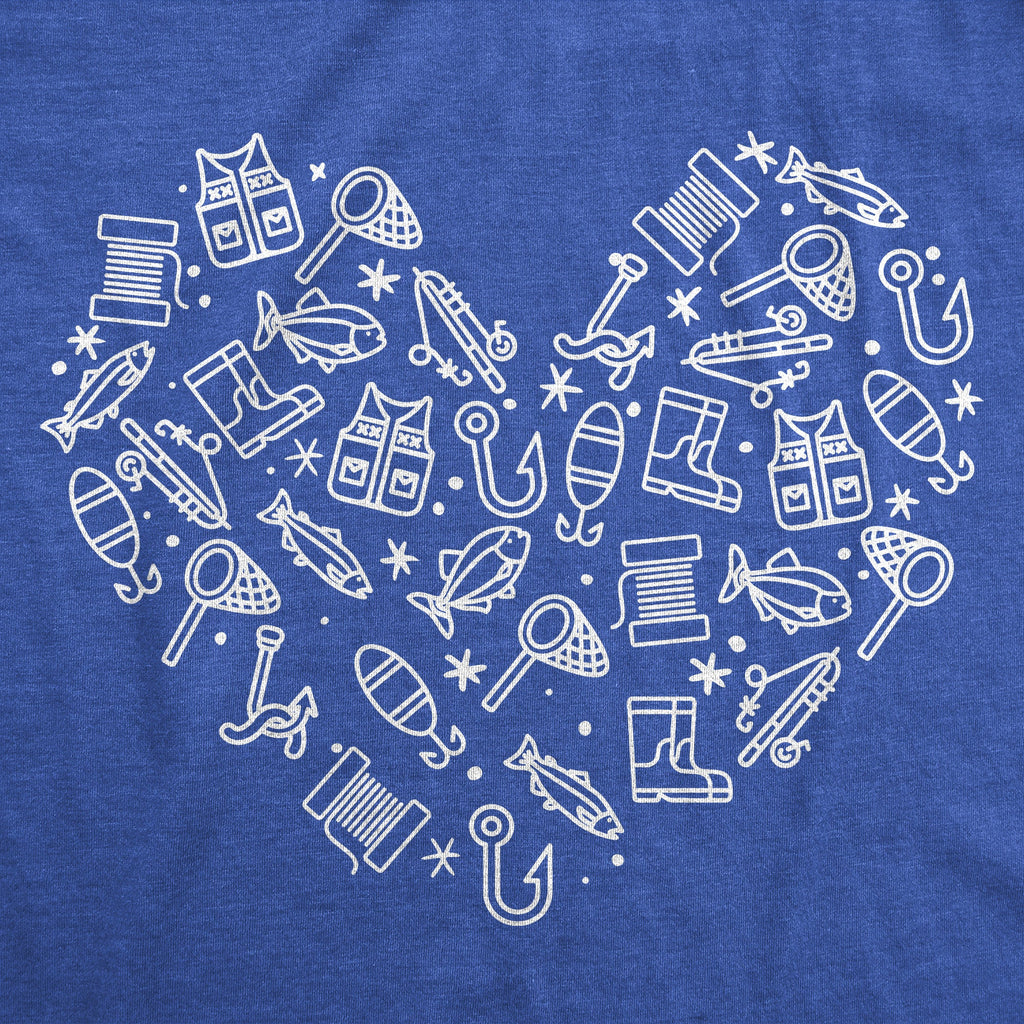 Fishing Heart Icons Women's T Shirt
