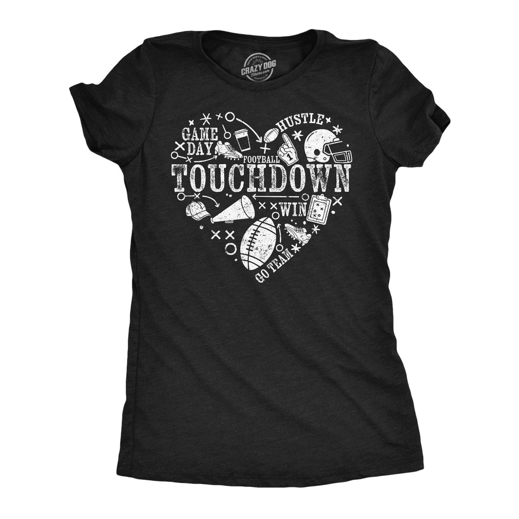 Football Heart Women's T Shirt