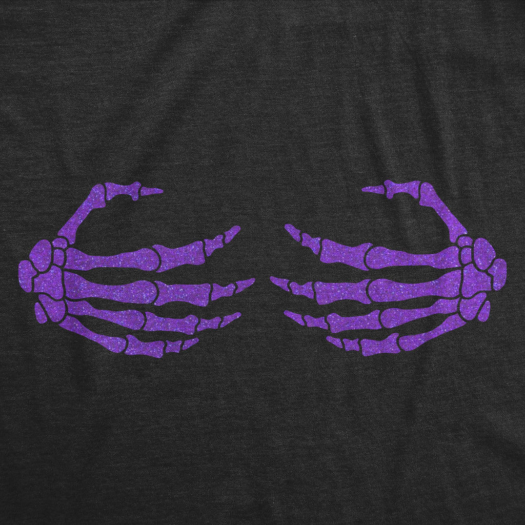 Glitter Skeleton Hands Boobs Women's T Shirt