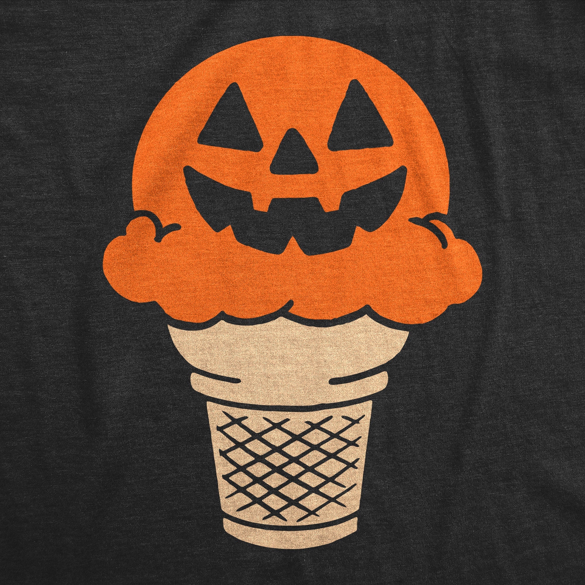Jack O Lantern Ice Cream Cone Youth T Shirt