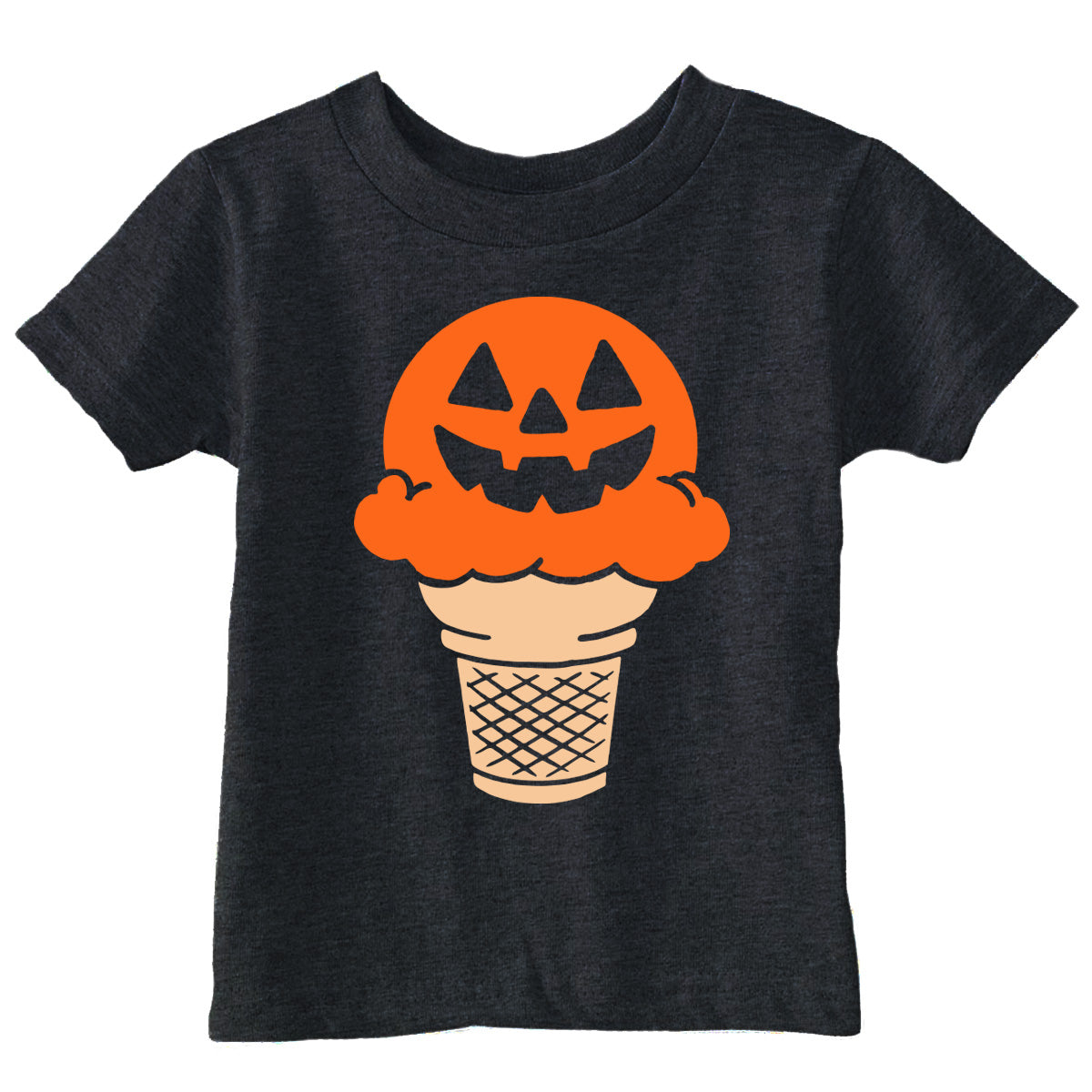 Jack O Lantern Ice Cream Cone Toddler T Shirt
