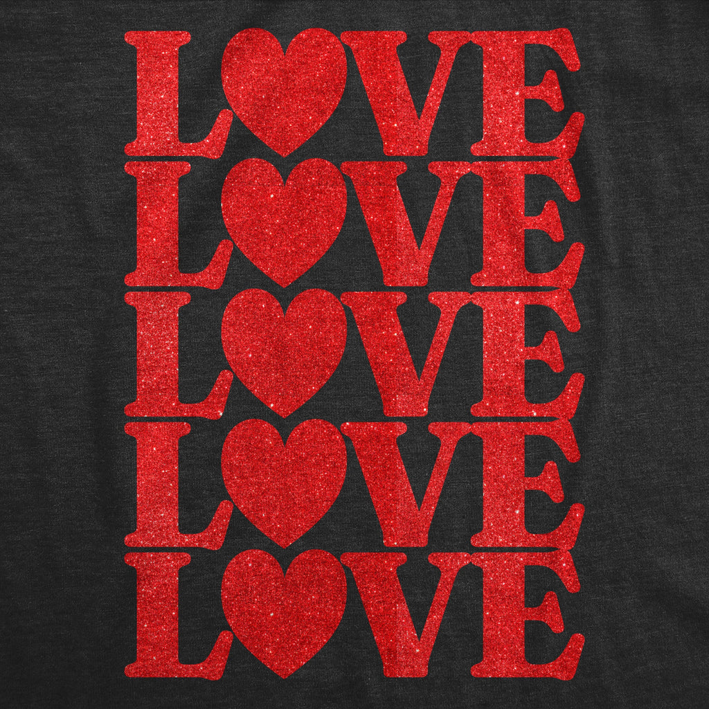 Love Glitter Stack Women's T Shirt