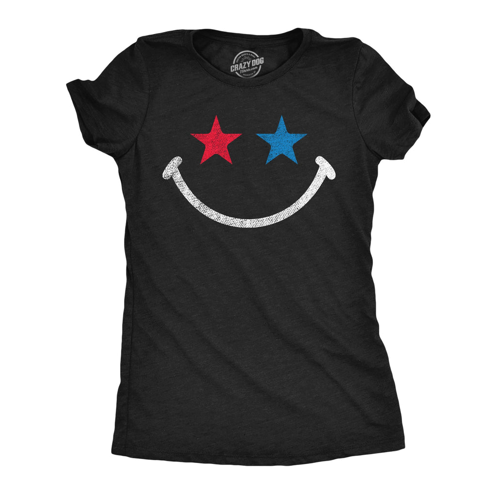Red White And Blue Smile Women's T Shirt