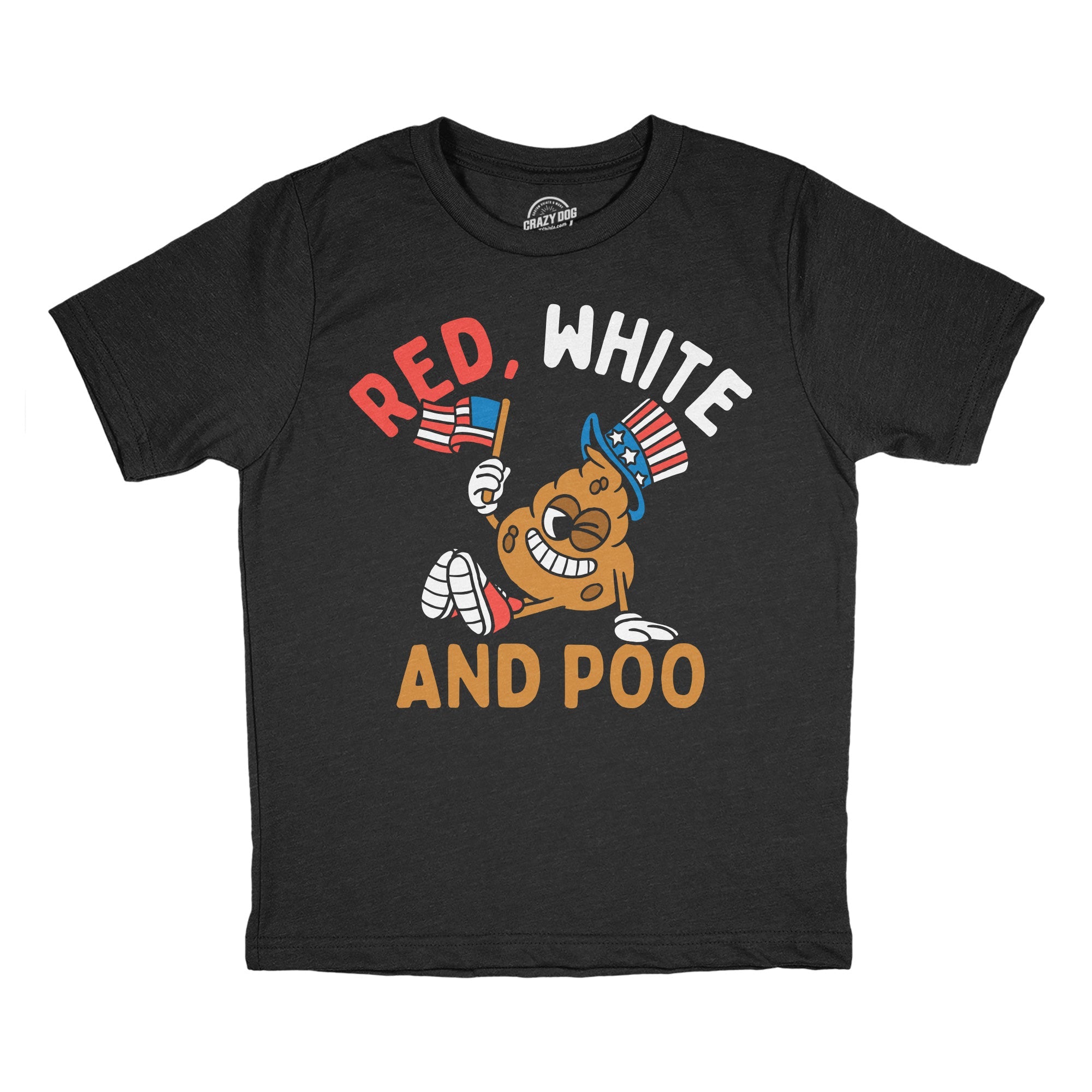 Red White And Poo Youth T Shirt