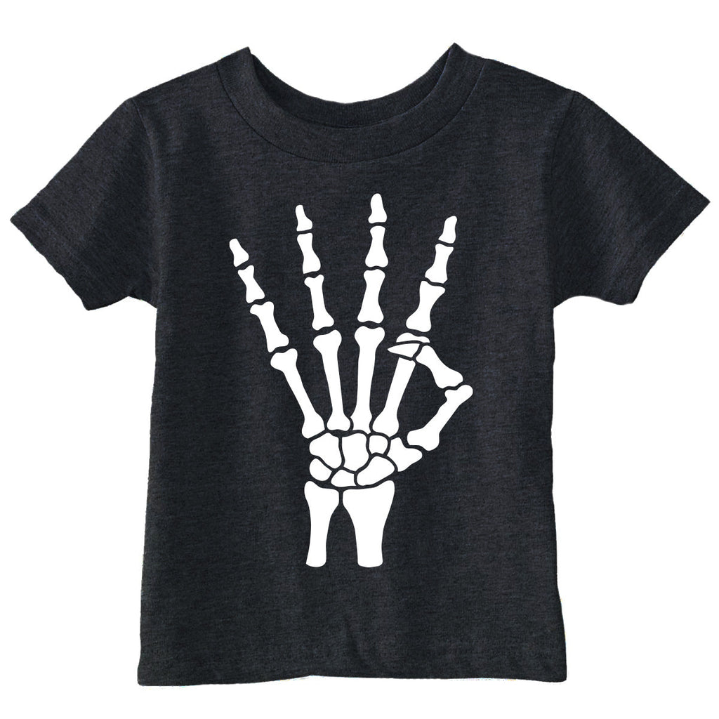 Skeleton Hand 4th Birthday Toddler T Shirt