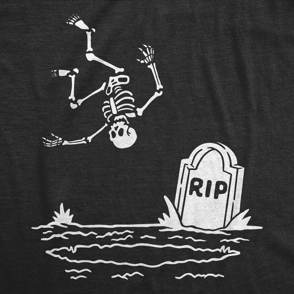 Skeleton Jumping In Grave Men's T Shirt
