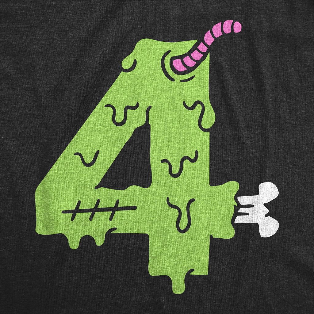 Zombie 4th Birthday Toddler T Shirt