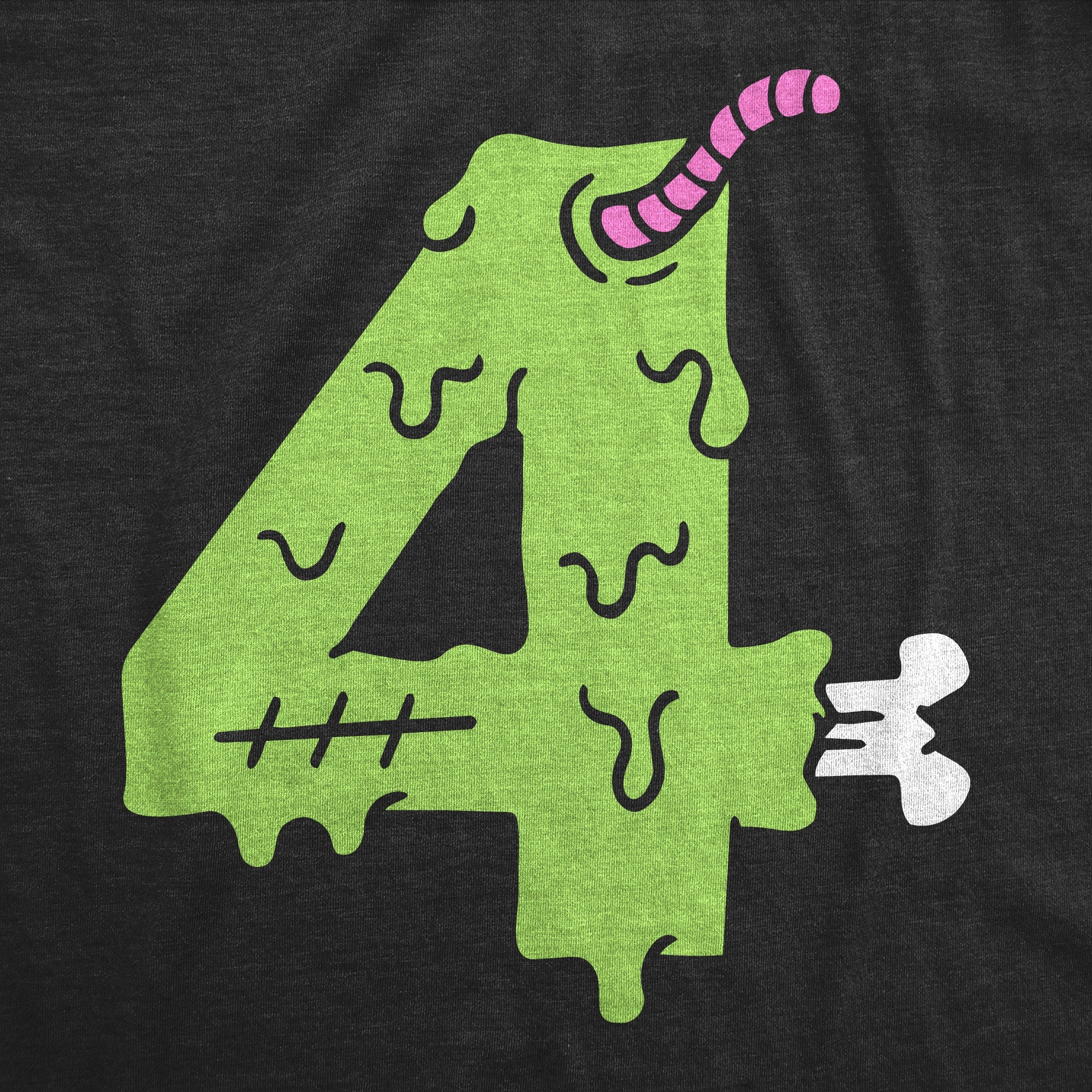 Zombie 4th Birthday Toddler T Shirt