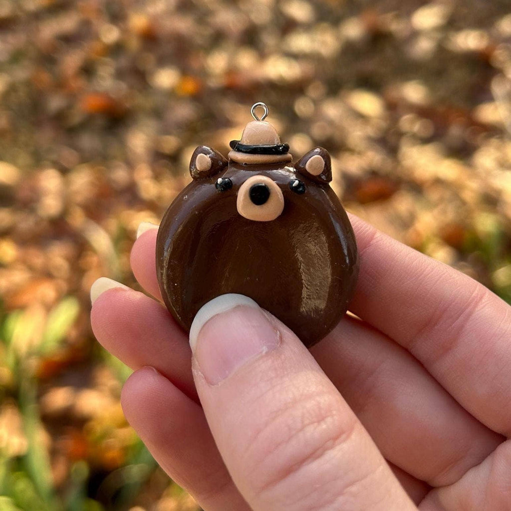 National Park Ranger Bear Polymer Clay Worry Stone