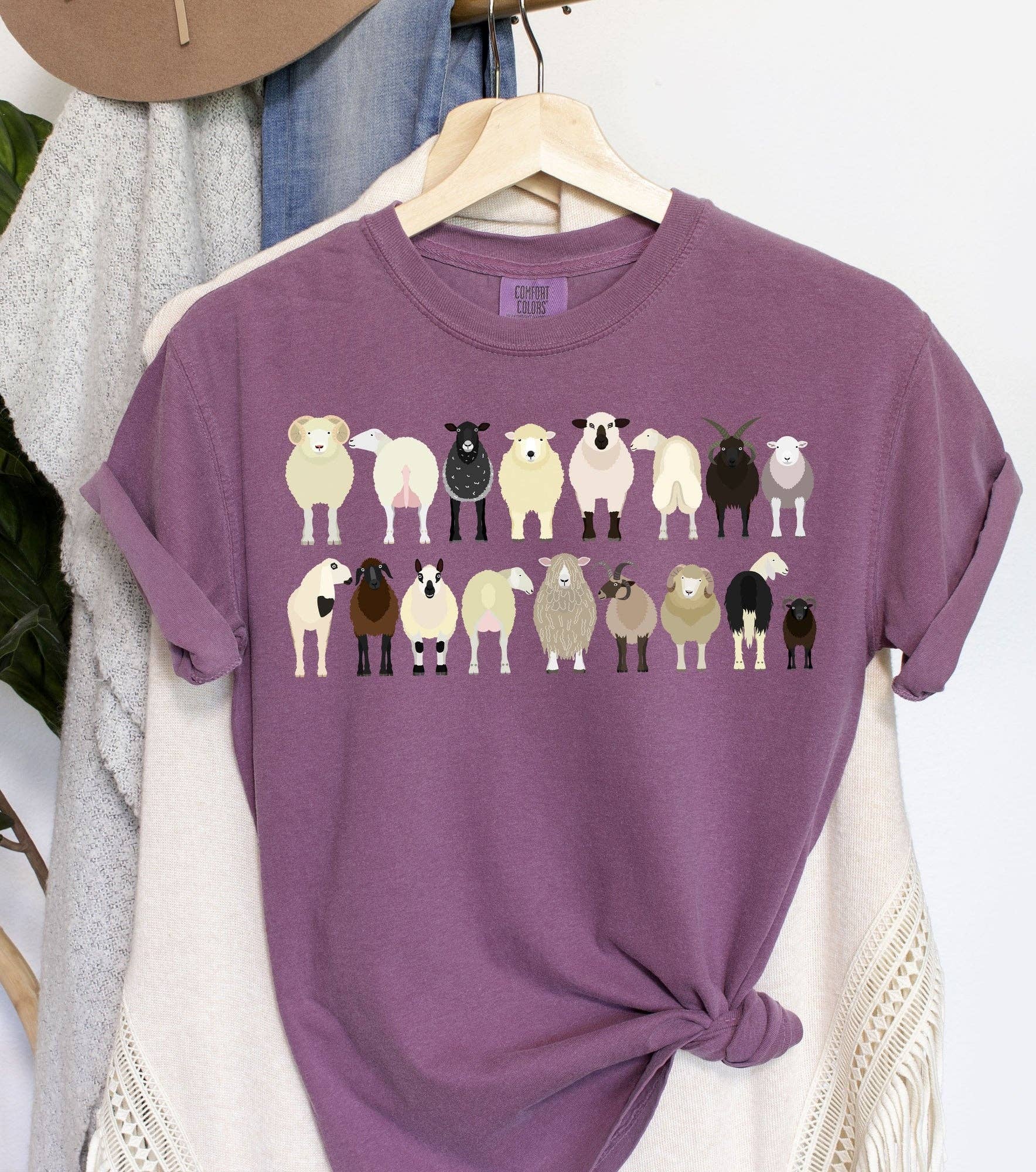 Sheep Breeds Farm Animal Lover T-Shirt