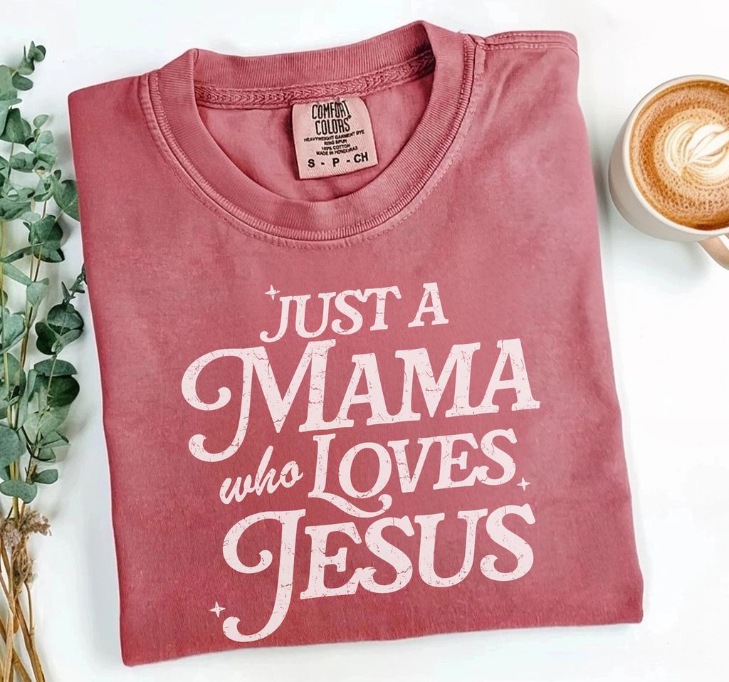 Mama Who Loves Jesus Shirt, Christian Tee, Comfort Colors®