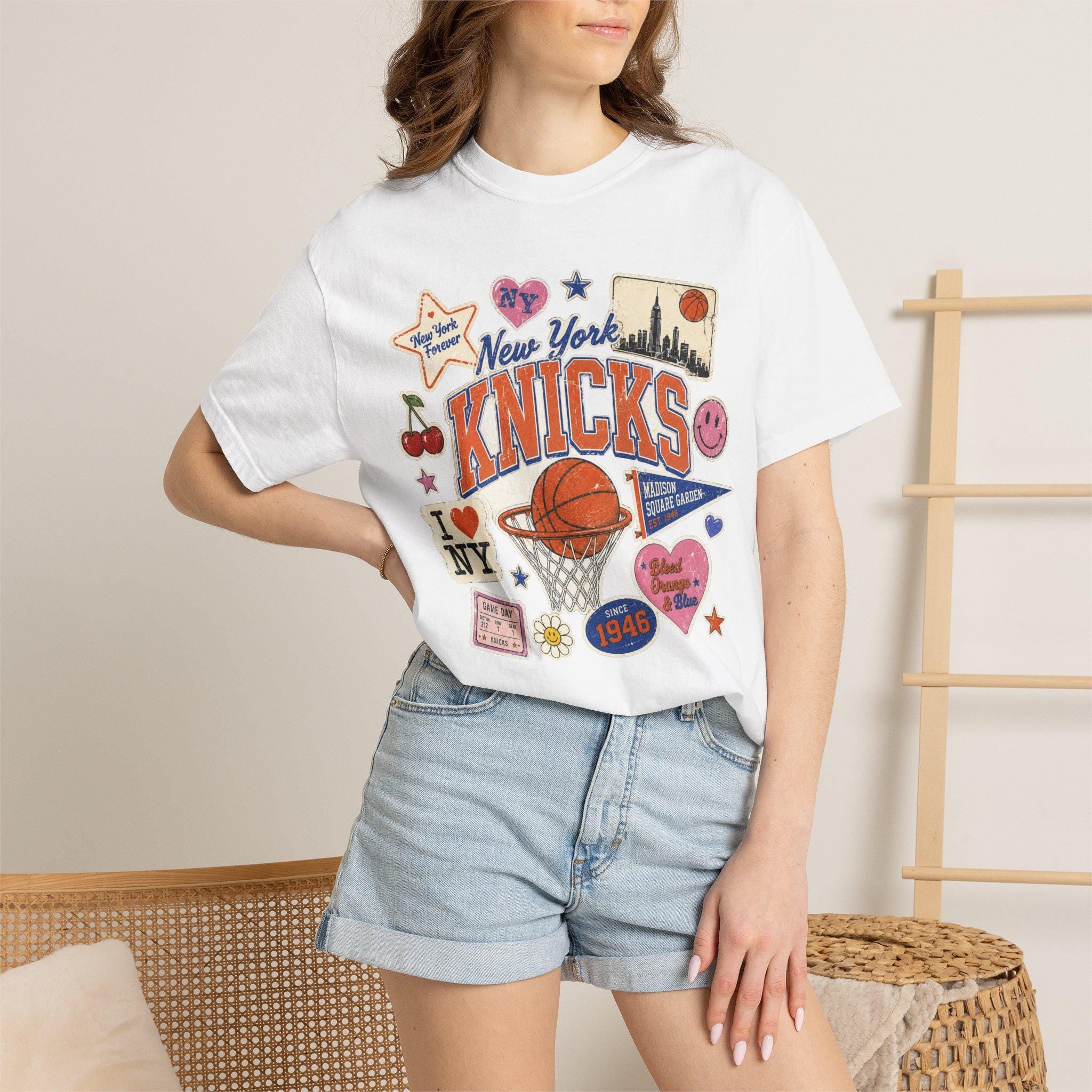 York Knicks Retro Patchwork Basketball Team Unisex T-shirt, Sweatshirt, Hoodie (2)