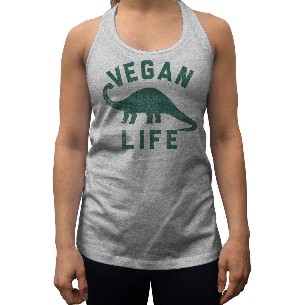 Women's Brontosaurus Vegan Life Racerback Tank Top