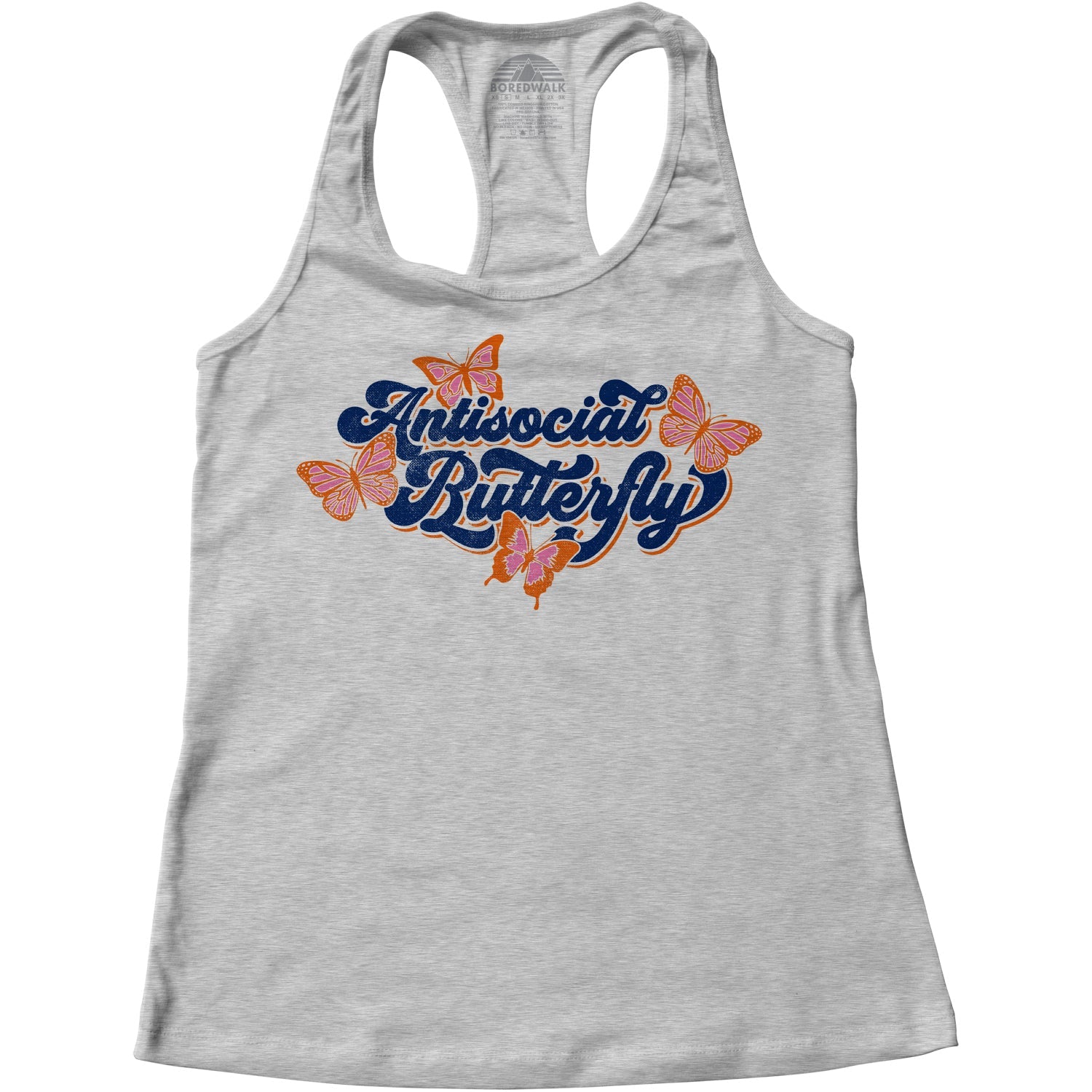 Women's Antisocial Butterfly Racerback Tank Top