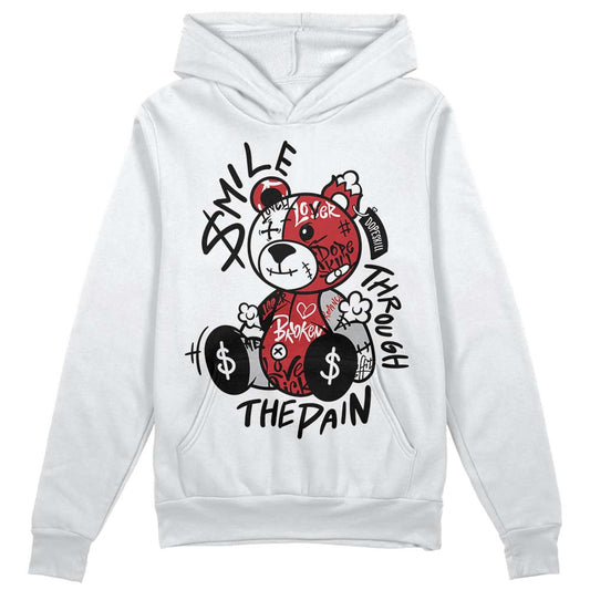 Red Taxi 12s DopeSkill Hoodie Sweatshirt Smile Through The Pain Graphic