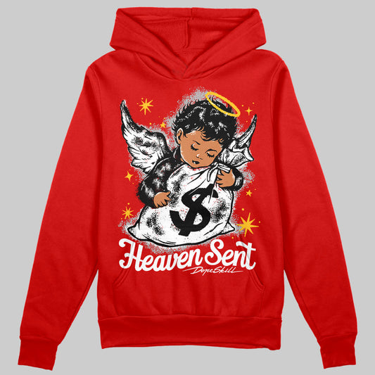 Bred Velvet 11s DopeSkill Red Hoodie Sweatshirt Heaven Sent Graphic