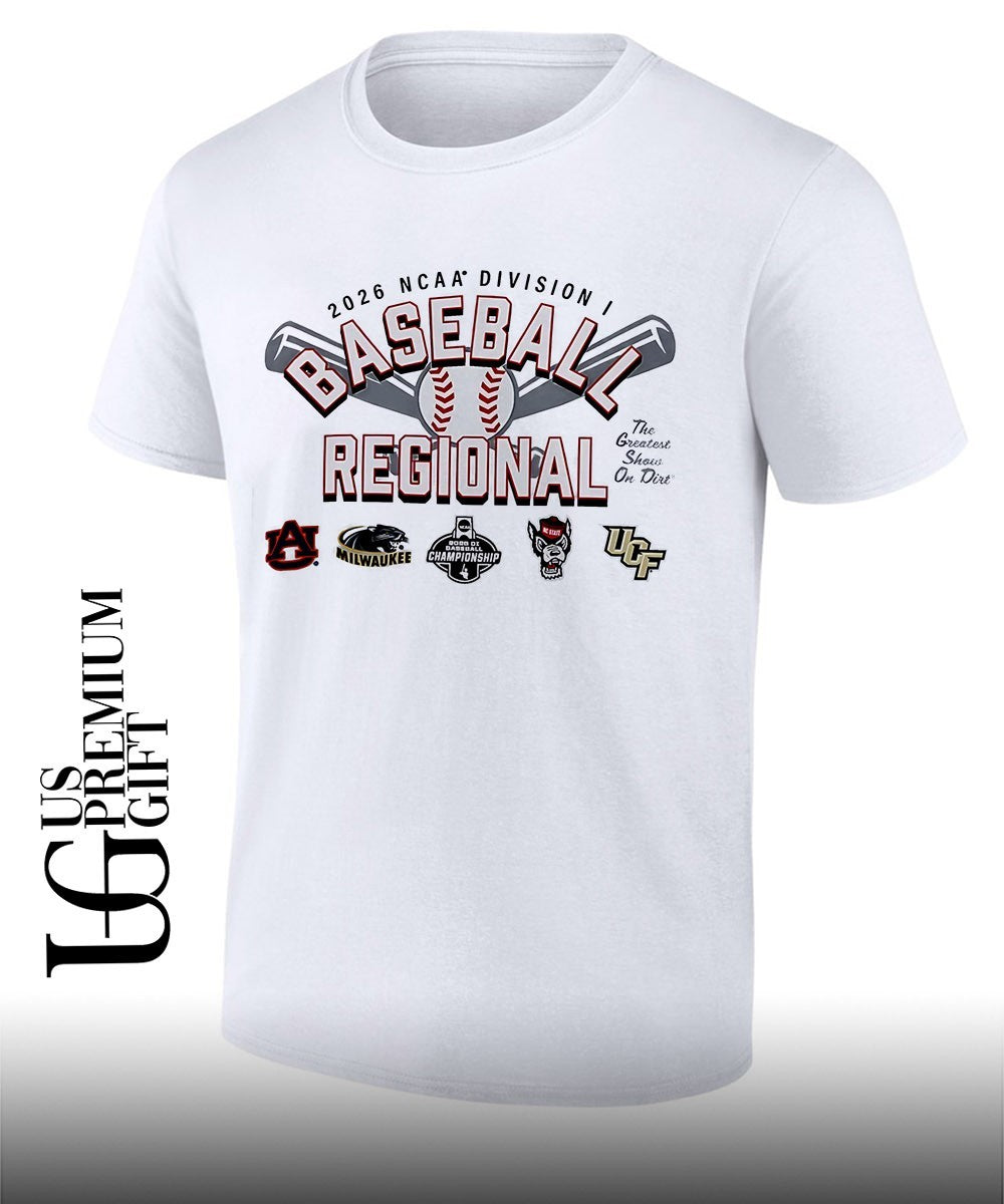 2026 NCAA Division I Baseball Regional Auburn Milwaukee NC State and UCF logo shirt